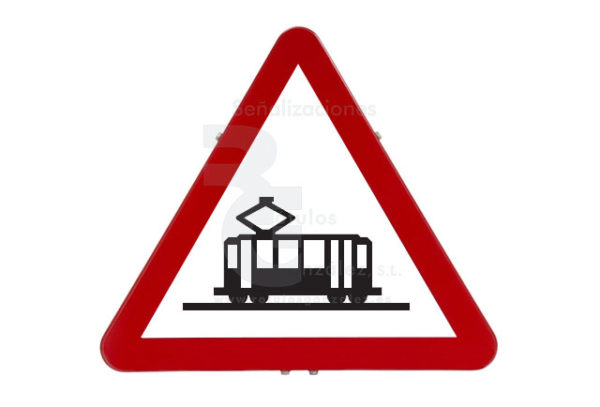 Señal de Código de Acero (P-06) Cruce de tranvía