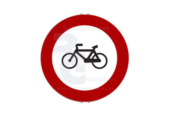 Señal de Código de Acero (R-114) Entrada prohibida a ciclos