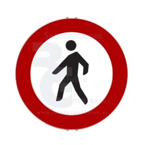 Señal de Código de Acero (R-116) Entrada prohibida a peatones