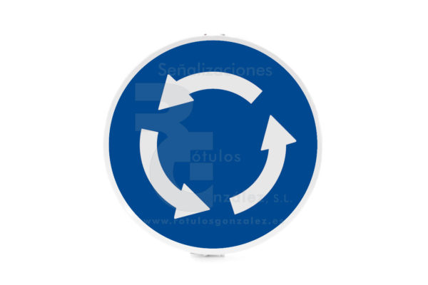 Señal de Código de Acero (R-402) Intersección de sentido giratorio obligatorio