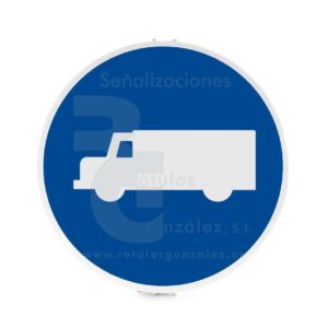 Señal de Código de Acero (R-406) Calzada para camiones y furgones