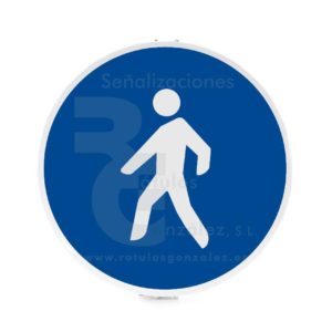 Señal de Código de Acero (R-410) Camino reservado para peatones