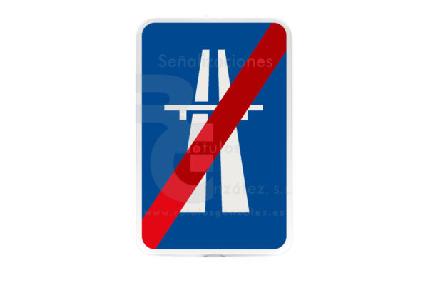 Señal de Código de Acero (S-02) Fin de autopista