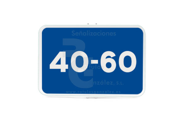 Señal de Código de Acero (S-09) Intervalo aconsejado de velocidades