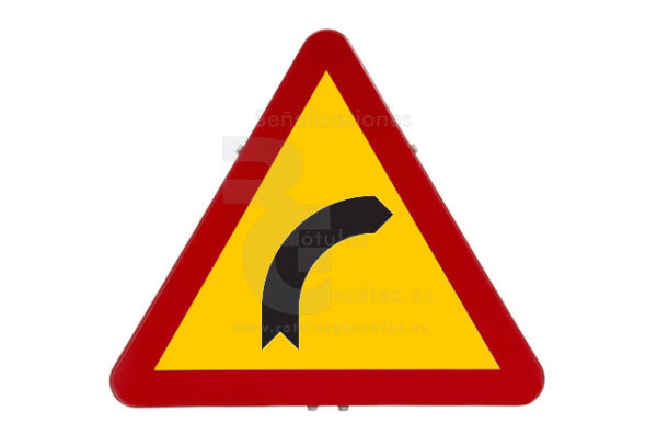Señal de Código de Acero Obras (TP-13a) Curva peligrosa hacia la derecha