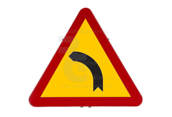 Señal de Código de Acero Obras (TP-13b) Curva peligrosa hacia la izquierda