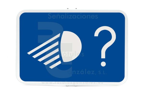 Señal de Código de Acero (S-24) Fin de obligación de alumbrado de corto alcance