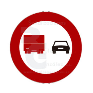 Señal de Código de Acero (R-306) Adelantamiento prohibido para camiones