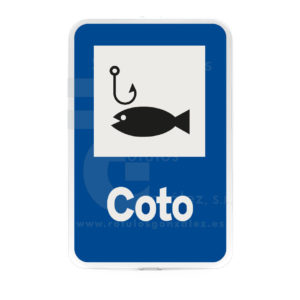 Señal de Código de Acero (S-119) Coto de pesca