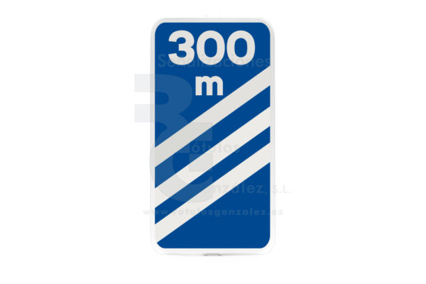 Señal de Código de Acero (S-26a) Panel de aproximación a salida (300 m)