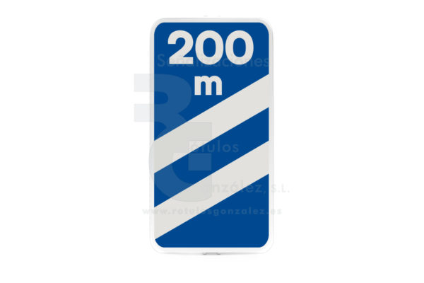 Señal de Código de Acero (S-26b) Panel de aproximación a salida (200 m)