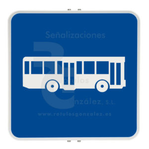 Señal de Código de Acero (S-51) Carril reservado para autobuses