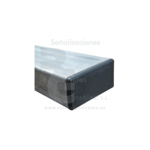 Poste Rectangular de Acero Galvanizado 80x40x2 mm. Económico