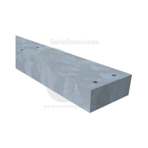 Poste Rectangular de Acero Galvanizado en Caliente 80x40x2 mm.