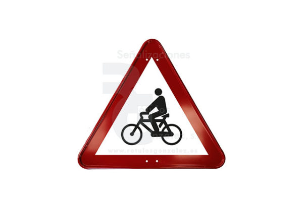 Señal Económica de Acero (P-22) Ciclistas