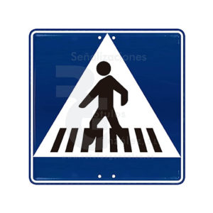 Señal Económica de Acero (S-13) Situación de un paso para peatones