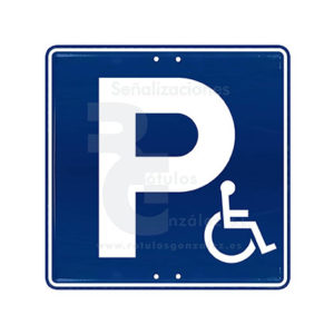 Señal Económica de Acero (S-17) Estacionamiento P.M.R.