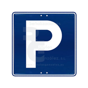 Señal Económica de Acero (S-17) Estacionamiento