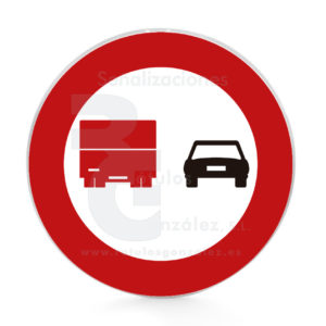 Señal de Código de Aluminio (R-306) Adelantamiento prohibido para camiones