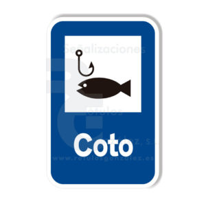 Señal de Código de Aluminio (S-119) Coto de pesca