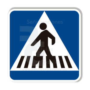 Señal de Código de Aluminio (S-13) Situación de un paso para peatones
