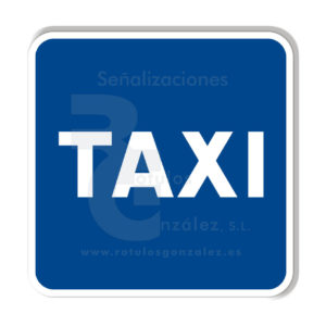 Señal de Código de Aluminio (S-18) Estacionamiento reservado para taxis