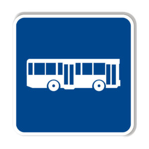 Señal de Código de Aluminio (S-51) Carril reservado para autobuses