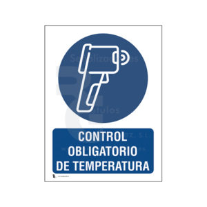 Cartel CONTROL OBLIGATORIO DE TEMPERATURA