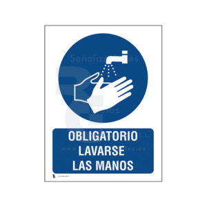 Cartel OBLIGATORIO LAVARSE LAS MANOS