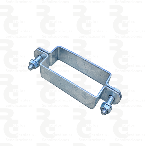 Abrazadera de acero galvanizado para poste rectangular