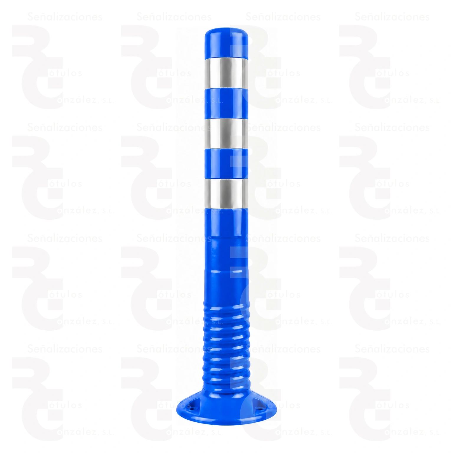 baliza-slim-75-cm-azul-3063001-rg-uniforme Baliza flexible SLIM de 75 cm · Ø 8 cm · 3 bandas reflectantes plateadas - Imagen 1