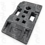 Base pesada de caucho negro multiperfil para palas de obra y señales de tráfico