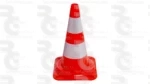 Cono de PVC flexible de 50 cm con bandas reflectantes · 1 kg