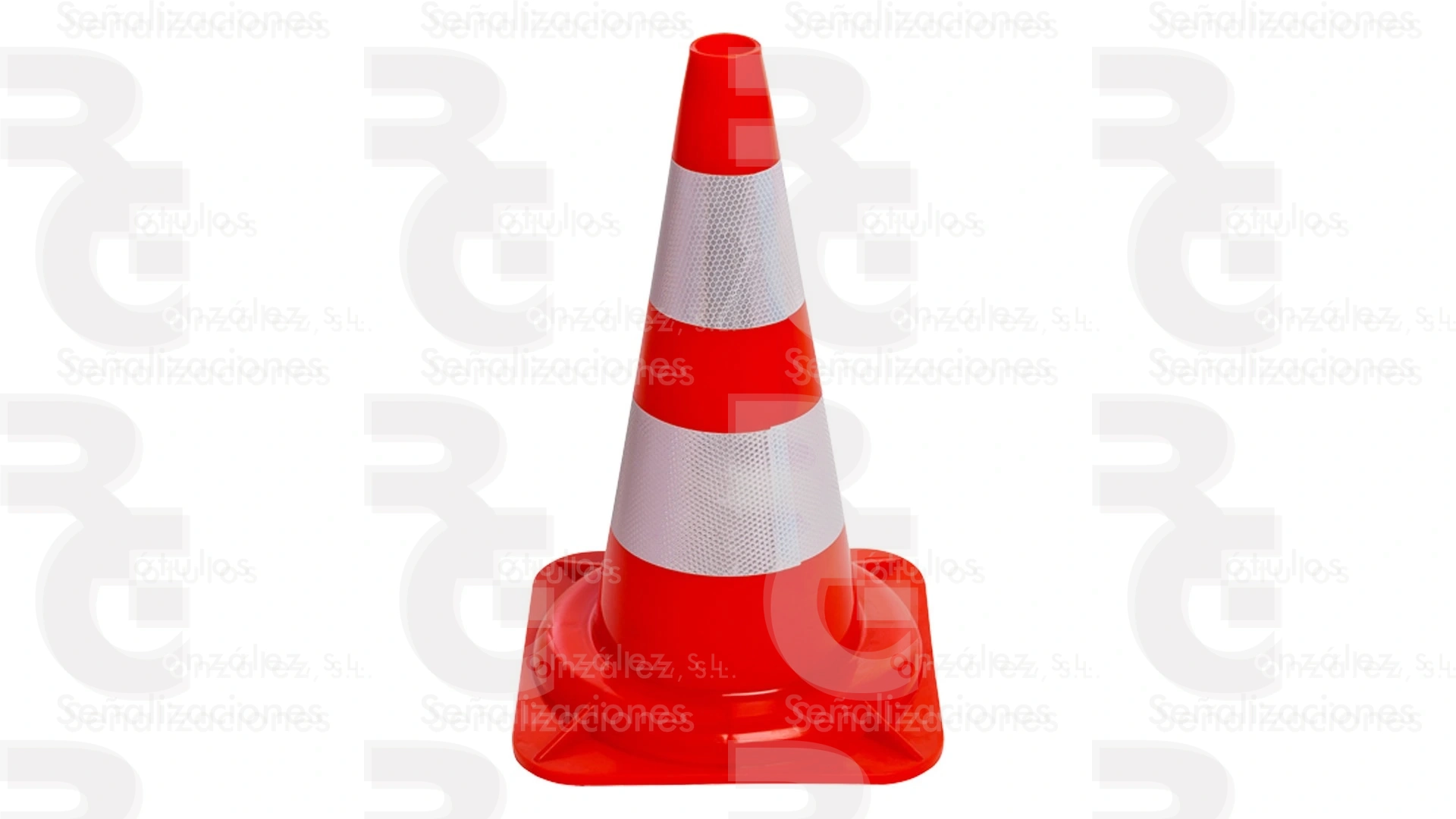 cono-pvc-flexible-naranja-50-cm-3040005-rg Cono de PVC flexible de 50 cm con bandas reflectantes · 1 kg - Imagen 1
