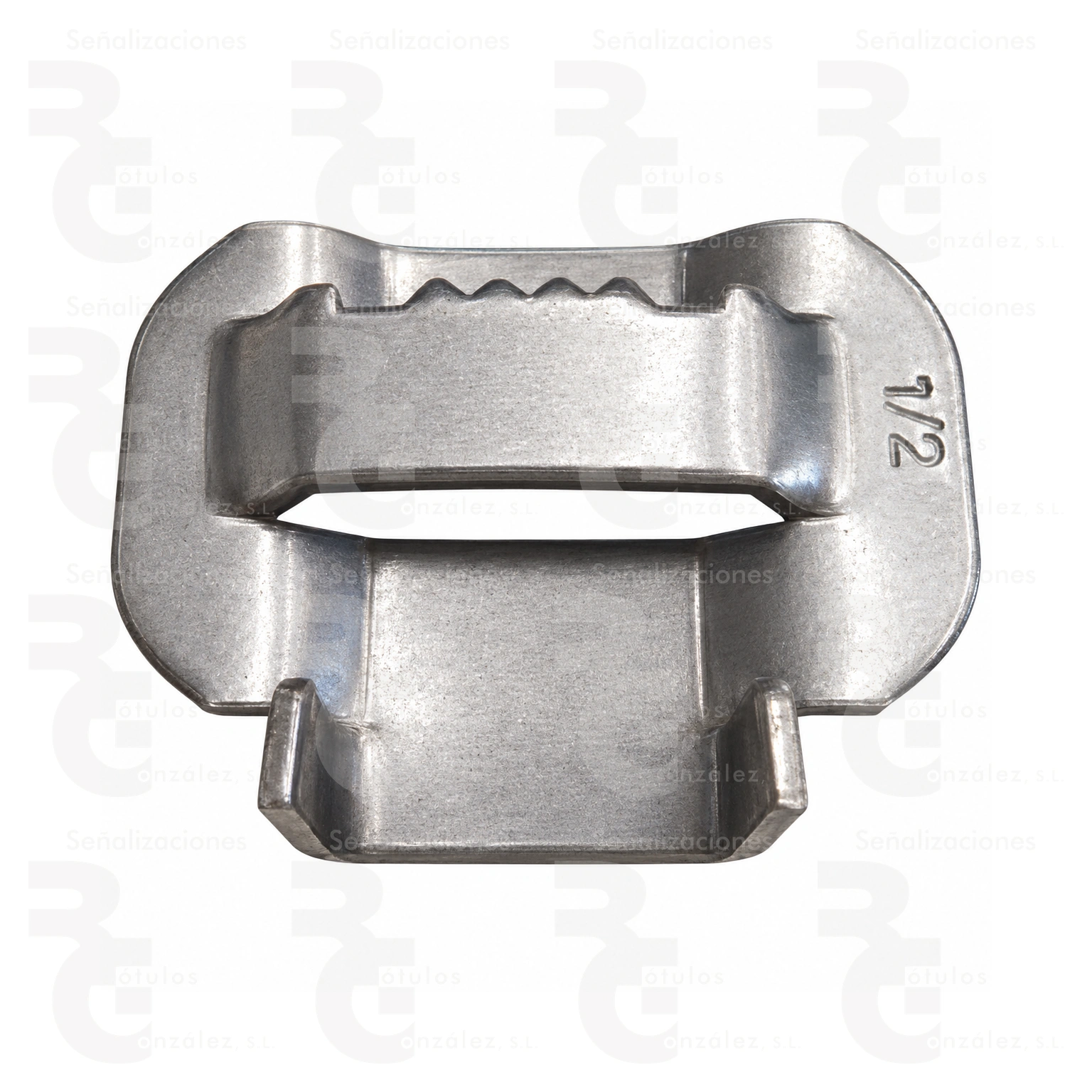 hebilla-inox-media-pulgada-13mm-rg Hebilla de acero inox de 13 mm (1/2″) para fleje - Imagen 1