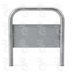 Horquilla contenedor en tubo acero galvanizado Ø 60 mm con panel reflectante clase RA1 - Imagen 4
