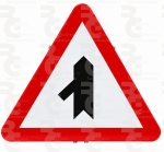 Señal P-1D de advertencia de peligro en acero mopu ce, vista frontal.