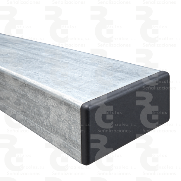 Poste rectangular 80 × 40 mm Modelo ECO galvanizado en frío para señalización