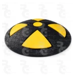 Reductor de velocidad lenticular de caucho Ø 22 × 4 cm · Bandas amarillas - Imagen 3