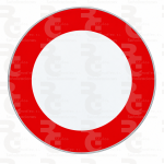 R-100 · Circulación prohibida · Aluminio CE