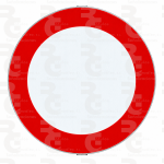 R-100 · Circulación prohibida · Acero MOPU CE