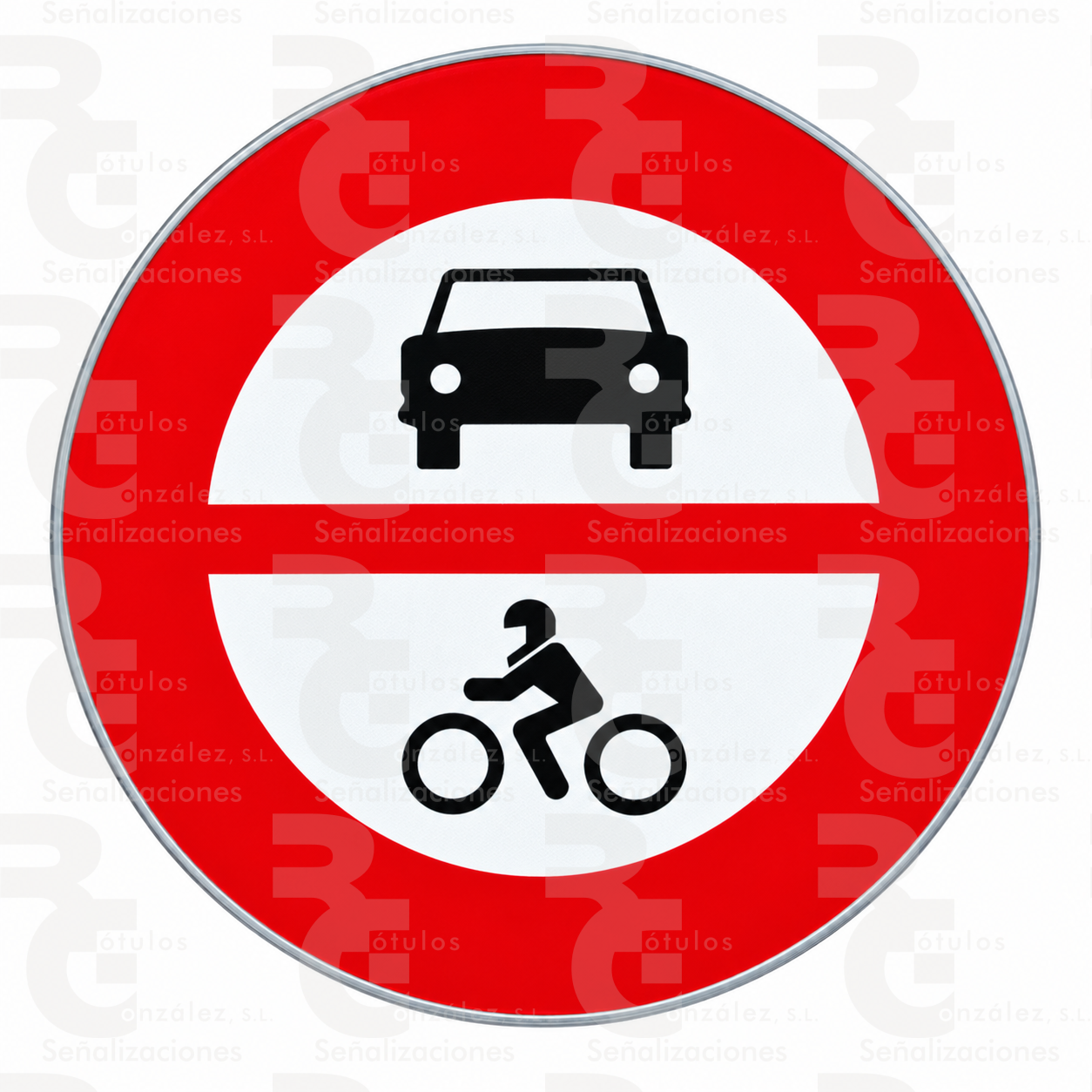 rg-montaje-r-102-alu-2026 R-102 · Entrada prohibida a vehículos de motor · Aluminio CE - Imagen 1