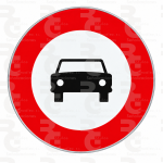 R-103 · Entrada prohibida a vehículos de motor, excepto motocicletas de dos ruedas · Aluminio CE