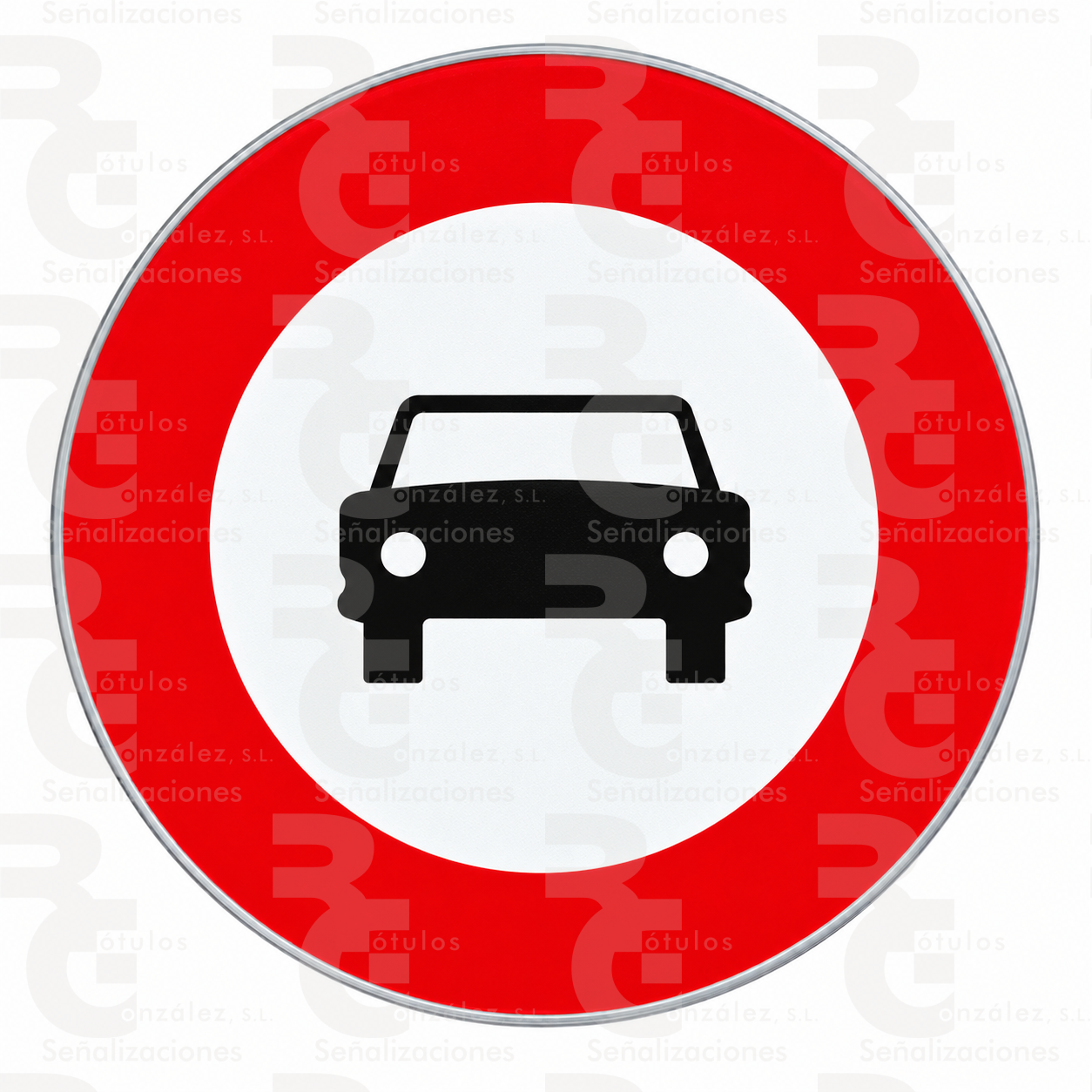 rg-montaje-r-103-alu-2026 R-103 · Entrada prohibida a vehículos de motor, excepto motocicletas de dos ruedas · Aluminio CE - Imagen 1