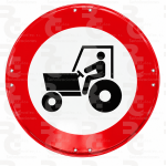 R-111 · Entrada prohibida a vehículos agrícolas de motor · Económica
