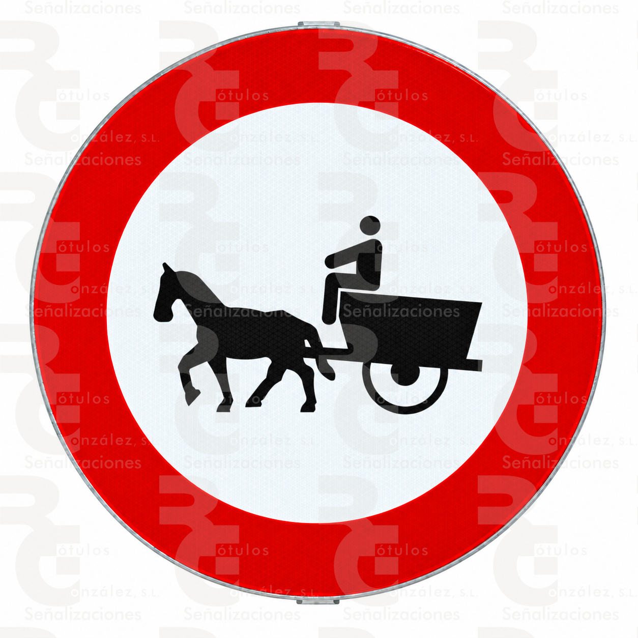 rg-montaje-r-113-mopu-2026 R-113 · Entrada prohibida a vehículos de tracción animal · Acero MOPU CE - Imagen 1