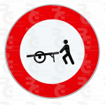 R-115 · Entrada prohibida a carros de mano · Aluminio CE