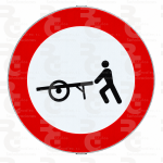 R-115 · Entrada prohibida a carros de mano · Acero MOPU CE