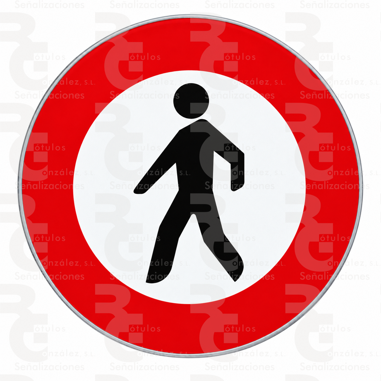 rg-montaje-r-116-alu-2026 R-116 · Entrada prohibida a peatones · Aluminio CE - Imagen 1