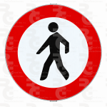 R-116 · Entrada prohibida a peatones · Acero MOPU CE